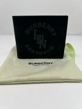 Authentic Burberry Nova Check Ldn Black Wallet Men Bibold Wallet